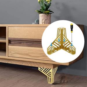 Nhà Máy Hiện Đại Hollow Loạt Thiết Kế Kim Loại Vàng Thép Đúc Sắt Khắc Nội Thất Văn Phòng Sofa Chân Cho Phòng Khách - Product Image 4