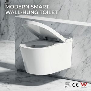 <span class=keywords><strong>Inodoro</strong></span> Inteligente Electrónico Moderno para Baño, <span class=keywords><strong>Inodoro</strong></span> Inteligente Montado en la <span class=keywords><strong>Pared</strong></span>, <span class=keywords><strong>Inodoro</strong></span> Automático con Bidé <span class=keywords><strong>de</strong></span> Cerámica Colgado en la <span class=keywords><strong>Pared</strong></span> - Product Image 1