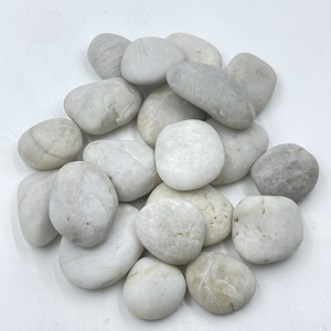 Wholesale Natural Pure Snow <strong>White</strong> Unpolished Washed River Stone <strong>Pebbles</strong> Cobbles Polished Finish Garden <strong>Landscape</strong> Park Decorative - Product Image 2