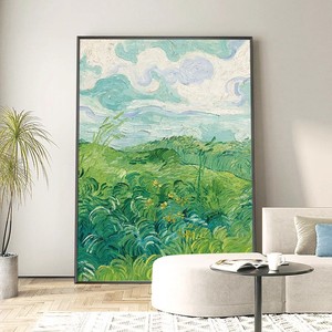 Pintura al óleo pintada a mano estilo Van Gogh, paisaje, arte de pared grande para sala de estar, dormitorio, marco de metal, arte abstracto rectangular - Product Image 2