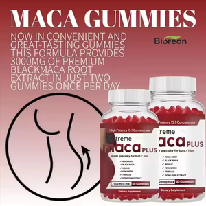 Black Maca <span class=keywords><strong>Plus</strong></span> Gummies voor volwassenen, grote billen, extreme curves, Black Maca wortel voor verhoogde vitaliteit bij mannen en vrouwen, billenvergroter - Product Image 4