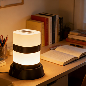 Lampade da Tavolo per Reception Hotel OEM/Ingrosso - Moderne Lampade di Lusso RGB con Paralume <span class=keywords><strong>a</strong></span> Tamburo, Alimentate <span class=keywords><strong>a</strong></span> Batteria, Design Magnetico Flessibile e Staccabile - Product Image 1
