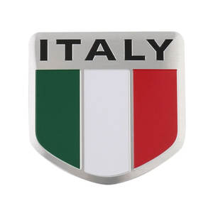 Badges autocollants 3D en métal, drapeau National d'italie de haute qualité, Badge de style de voiture pour <span class=keywords><strong>Renault</strong></span> Peugeot Citroen Chevrolet Skoda - Product Image 1