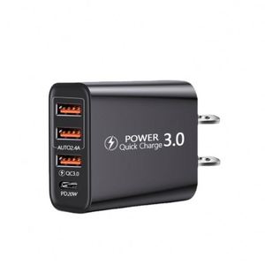 3USB+PD <b>Type</b>-<b>c</b> Travel Charger EU US Multi-Port <b>USB</b> <b>Adapter</b> Fast Charging <b>Adapter</b> for iPhone and for Samsung - Product Image 3