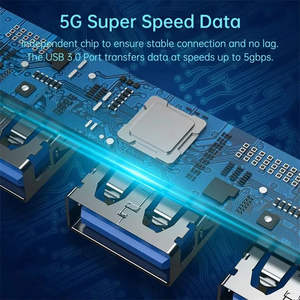 Hub USB Tipo C <span class=keywords><strong>4</strong></span> en <span class=keywords><strong>1</strong></span> <span class=keywords><strong>TKT</strong></span> con <span class=keywords><strong>4</strong></span> Puertos de Carga Rápida 2.<span class=keywords><strong>1</strong></span> para Laptop/Tablet y Múltiples Dispositivos - Aleación de Aluminio - En Stock - Product Image 3