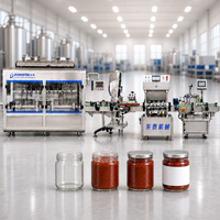 Machine de remplissage automatique de sauces et pâtes 100-1000 ml, ligne de production de remplissage et de bouchage de pots pour Ketchup, Mayonnaise, Vinaigrette
