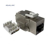 Connecteur réseau de haute qualité en alliage de zinc blanc blindé Cat7 Keystone Jack 8p8c Rj45 Cat6a Module adaptateur réseau Coupleur