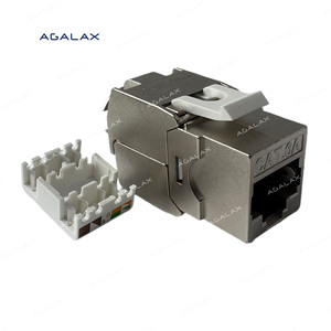 Connecteur réseau de haute qualité en alliage de zinc blanc blindé Cat7 Keystone Jack 8p8c <span class=keywords><strong>Rj45</strong></span> Cat6a Module adaptateur réseau Coupleur - Product Image 2