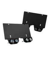 Cadre de plaque d'immatriculation universel 12V en aluminium, norme européenne et américaine, pour pare-chocs avant de voiture, avec éclairage auxiliaire LED pour voiture