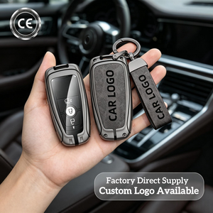 Custodia per Chiavi Auto Personalizzabile in Lega di Zinco Premium per <span class=keywords><strong>Ford</strong></span> <span class=keywords><strong>Fiesta</strong></span> Focus Escape, Cover Antigraffio per Chiave con Portachiavi - Product Image 1
