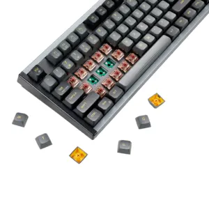 High Quality 75% Aluminum Case Hot Swappable RGB Type-c USB 83 Keys Wired Gaming Mechanical Keyboard