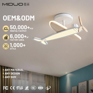 Plafonnier LED nordique en forme d'avion 530*490*H250mm, dimmable 220V <span class=keywords><strong>avec</strong></span> télécommande, pour chambre à coucher, chambre d'enfant, décoration suspendue - Product Image 1