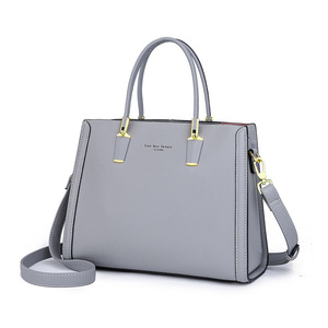 กระเป๋าถือผู้หญิงแฟชั่น PU สีพื้น พรีเมียม ลำลอง พกพาสะดวก จุของได้เยอะ ดีไซน์เรียบง่าย สะพายไหล่เดียว - Product Image 1