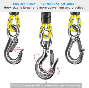 Correa de Remolque Cinética de 4500 lb, Cuerda de Remolque de Emergencia para Barcos, Correa de Remolque para Esquí Acuático - Product Image 3