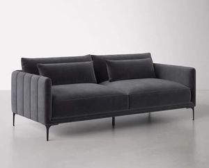 Canapé scandinave en tissu velours léger luxe trois petits ménages salon <span class=keywords><strong>Netflix</strong></span> B & B français rétro rangée droite canapé - Product Image 2