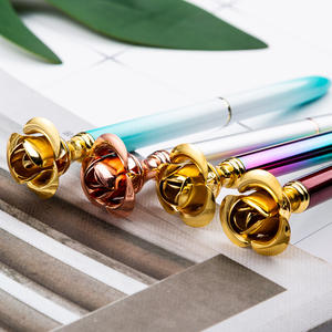 Bolígrafo de punta redonda de 1.0 mm, diseño de flor metálica, regalo popular para chicas, gran venta - Product Image 3