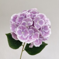 Fleurs d'hortensia artificielles HGA à longue tige unique pour la décoration intérieure, hortensias en soie réalistes pour décorations de fête en gros