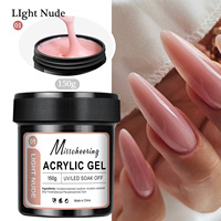 Kit d'extension d'ongles en gel acrylique 150g - Gel de construction UV/LED à retirer par trempage pour salon et manucure DIY