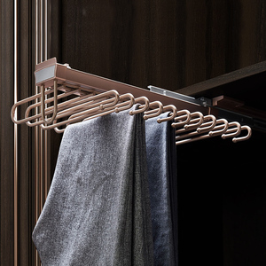 Accessoires de garde-robe de haute qualité, cintres coulissants multifonctionnels, porte-pantalons et tiroirs à grille - Product Image 5