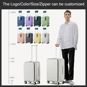 Set Koper Kabin Hardshell Mixi Cup Holder <span class=keywords><strong>Carry</strong></span> on Luggage Maletas De Viaje dengan Port Pengisian Daya USB dan Pengait Troli - Product Image 4