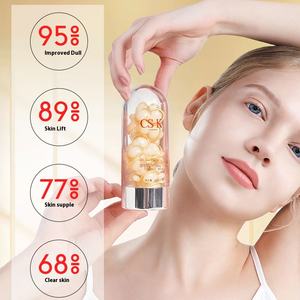 Venta al por mayor Hidratante facial C Vitamina Vc Suero Cuidado DE LA PIEL Aceite esencial para la cara Brillo natural orgánico Antienvejecimiento 32 cápsulas - Product Image 4