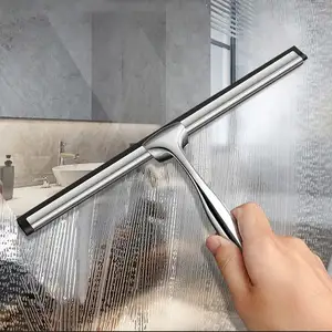 Groothandel Kleine Handrubber Siliconen Metalen Rakel Badkamer Glazen Ruitreiniging Douche Wisser Mes Rakel