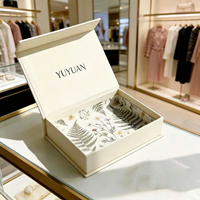 Boîte en carton rigide de luxe personnalisée avec couvercle et base blanches, insert en éponge biodégradable, boîte cadeau pour parfum, vente en gros