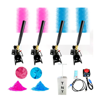 Verbesserte Neue Schwarze Elektronische Farbige Rauch-Konfetti-Kanone Konfetti-Sprühmaschine für Gender-Reveal-Partys