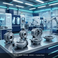 Composants de fonderie en fonte de graphite sphéroïdal professionnels EN-GJS-500-7, finition de précision, moulage au sable, machines automobiles, ISO9001