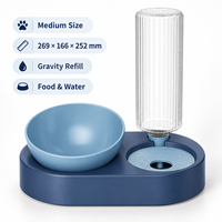 Distributeur automatique double bol en plastique durable Zheng Xin pour chats et chiens avec écran LCD – Dispositif d'abreuvement pour chats à usage intérieur