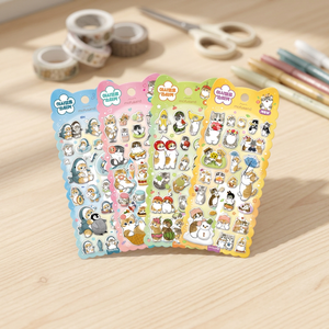 สติกเกอร์ PVC นิ่มลายมาร์ชเมลโล่ ผลไม้ แมวน่ารัก ตัวการ์ตูนน่ารัก แบบลอกออกได้ สำหรับตกแต่งสมุดไดอารี่ ขายส่ง - Product Image 3