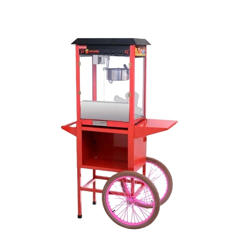 Good Quality Industrial Popcorn Machine Electric With Cart HX Brand