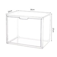 Boîte à chaussures moderne transparente en plastique avec ouverture latérale magnétique, empilable et portable, organisateur de rangement pour chaussures