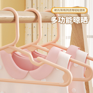 Childrens <b>Plastic</b> Hangers Colorful No Trace Anti Slip Clothes <b>Rack</b> For Kids Clothing Organizer Hook Type Rectangle Shape - Product Image 4