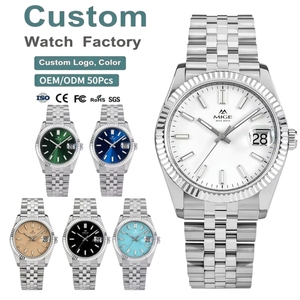Proveedor de Relojes con Logotipo Personalizado, Marca Privada, Miyota 9015, Reloj de Pulsera Premium para Hombre, Minimalista, Elegante, Automático - Product Image 1