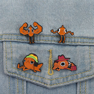 دبوس Le Poisson Steve سمك ذهبي مضحك ، مجوهرات هدية للأصدقاء بالجملة - Product Image 1