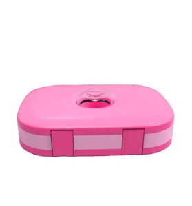 Hot Sale Kids Bentfun Lunch Box Food Contact Safe Grade Children Plastic Bento Box with salad box and cutlery set on the go