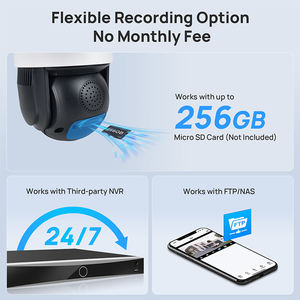 Caméra de sécurité PoE Vikylin 5MP 8MP avec zoom 18X, vision nocturne IR 100m, microphone intégré, 4K PTZ, suivi automatique, audio bidirectionnel pour extérieur - Product Image 6