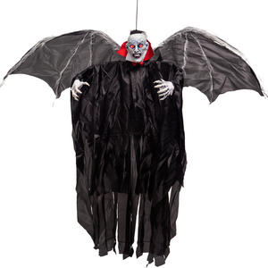 Décoration d'Halloween effrayante : chauve-souris, vampire, fantôme suspendus avec lumière et son activés par le mouvement pour une maison hantée sinistre - Product Image 1