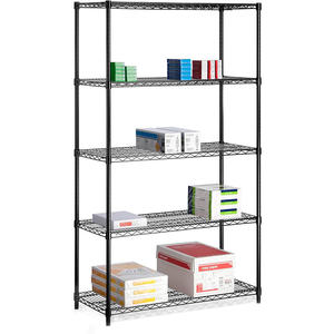 Scaffale a 5 Ripiani in Filo Metallico Rivestito, Unità di Stoccaggio per Cucina e Altri Ambienti, Organizzatori - Product Image 1