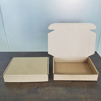 Boîte d'expédition en carton ondulé en papier kraft brun biodégradable, emballage prêt à l'emploi pour envoi postal