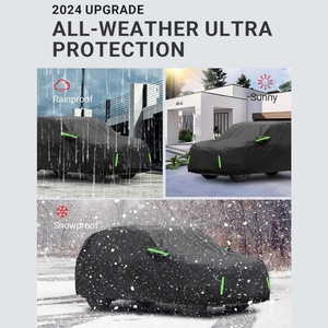Telo Copriauto Antivento Compatibile con <span class=keywords><strong>Toyota</strong></span> <span class=keywords><strong>Rav4</strong></span> 2019-2024, Protezione per Tutte le Stagioni, Impermeabile, Anti-UV, Anti-Polvere e Anti-Neve, per Esterni - Product Image 3