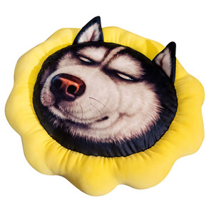 Coussin en <span class=keywords><strong>peluche</strong></span> en forme de tête d'animal de compagnie, Husky mignon, jouet en <span class=keywords><strong>peluche</strong></span> - Product Image 1