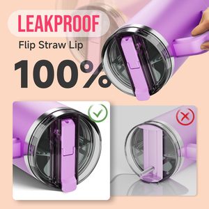 Tapa de Repuesto para Vaso de 40 oz con Pajita Abatible, 100% Hermética y a Prueba de Polvo, Tapa de Tritán para Vaso Quencher - Product Image 3