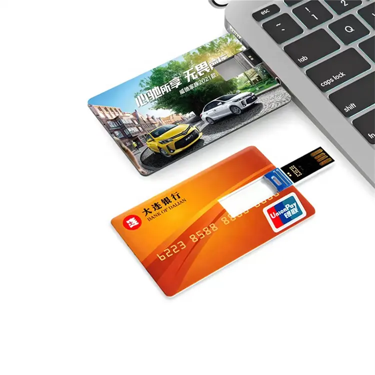 새로운 비즈니스 카드 USB 2.0 풀 컬러 인쇄 인기있는 선물 광고 8GB 플라스틱 Pendrive 16GB 신용 카드 USB 플래시 드라이브