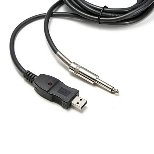 3M Guitar Audio Bass 1/4" USB to 6.3mm Jack Connection Instrument Cable