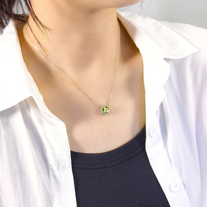 Collier géométrique hexagonal en grenat rond de 8mm, 925 argent sterling, bijoux en pierre naturelle de haute qualité pour femmes - Product Image 3