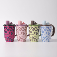 Vaso Térmico de Acero Inoxidable 316 con Diseño de Leopardo para Café y Agua, Ideal para Llevar al Aire Libre