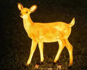 Luces Decorativas de Jardín con Forma de Ciervo <span class=keywords><strong>Sika</strong></span> de Alta Calidad, IP65 Impermeables, 3500K Blanco Cálido, DC12V, Alta Simulación, Estilo Moderno y Cultural, Navideñas - Product Image 1