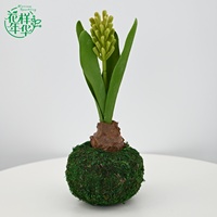Prix de gros : Bourgeon de jacinthe artificielle verte 25 cm pour fleuristes, fournitures de mariage, balcon, bureau, verdure et décoration événementielle